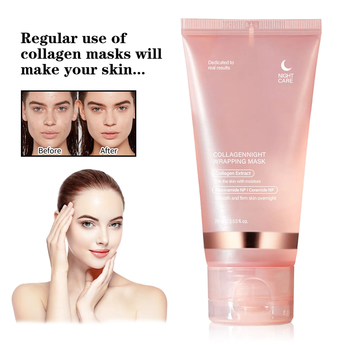 Collagen Night Wrap Mask – Wake Up to Glowing Transform your nightly skincare routine with our Collagen Night Wrap Mask